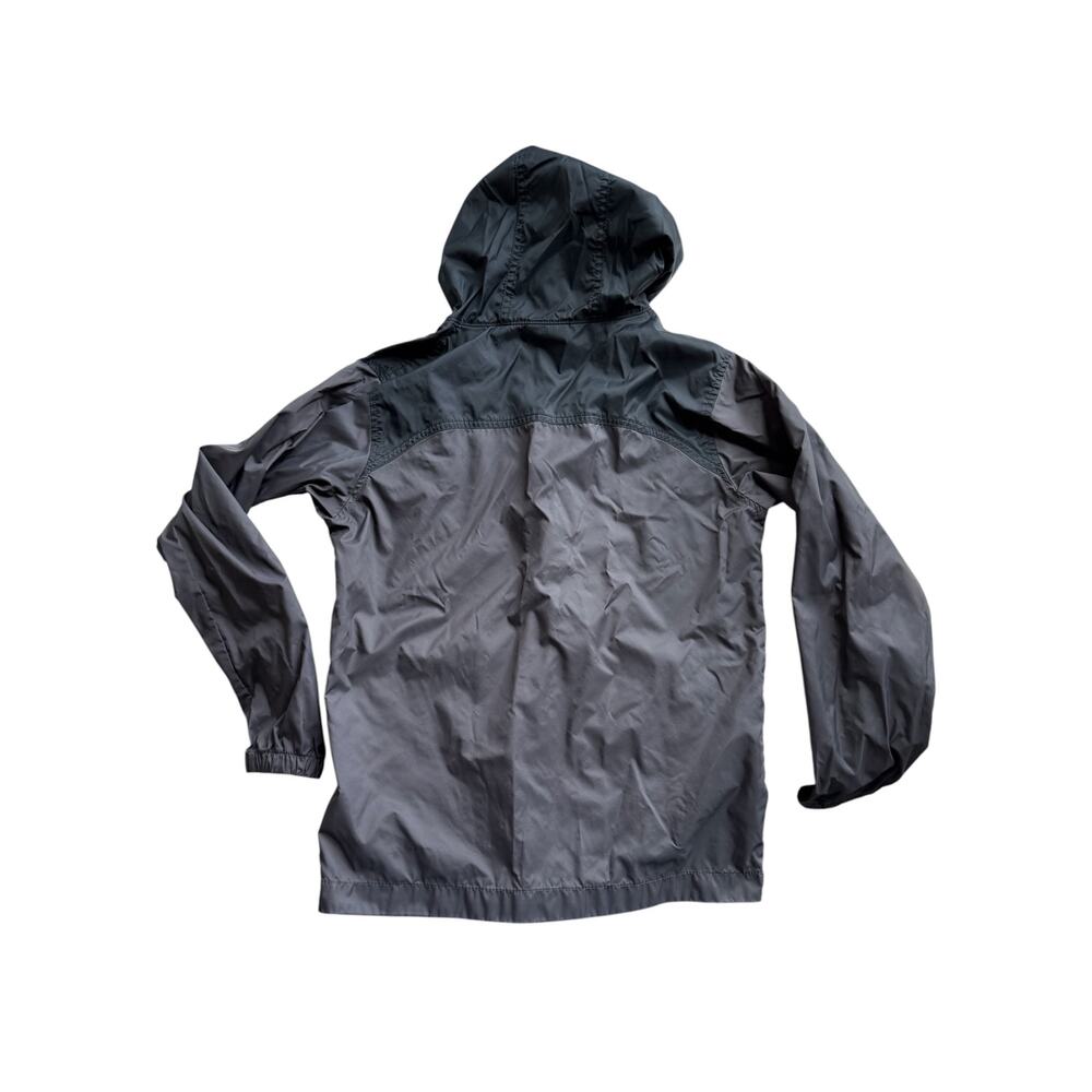 Columbia Youth Gray Black Hooded Windbreaker Rain Jacket Full Zip Size M 10 12 - Picture 3 of 5